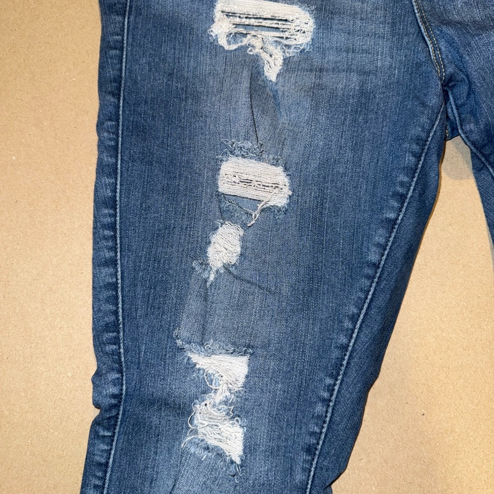 Torrid Bombshell Skinny Premium Stretch Blue Denim Distressed Jeans 16r - Picture 3 of 6
